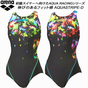 �y�S�i�|�C���g2�{+�ő�8%OFF�N�[�|���z�A���[�i arena ���f�B�[�X ���j���� WA���F �����s�[�X AQUA STRIPE-D ����X�g���b�v AS5FRC70L