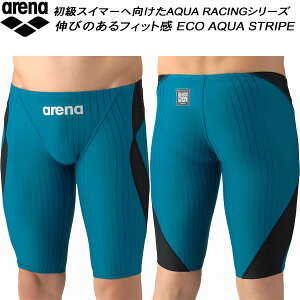 �y�S�i�|�C���g2�{&8%OFF�N�[�|���z�A���[�i arena �����Y ���j���� WA���F �n�[�t�X�p�b�c ECO AQUA STRIPE �A�N�A�X�g���C�v AS6SRC54M BLBK