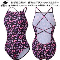 【全品ポイント2倍&最大8%OFFクーポン】SENTI センティレディース水着 練習用 ワンピース WSH-24011 BKPK