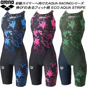 �y�S�i�|�C���g2�{&�ő�8%OFF�N�[�|���z�A���[�i arena ���f�B�[�X ���j���� WA���F �n�[�t�X�p�b�c ����X�g���b�v ECO AQUA STRIPE �A�N�A�X�g���C�v AS6FRC81L
