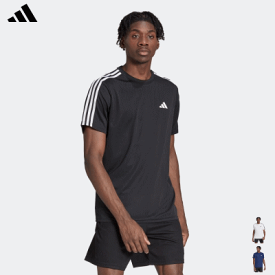 adidas アディダス 半袖シャツ Tシャツ スポーツウェア トレーニングウェア トレイン エッセンシャルズ スリーストライプス トレーニング半袖Tシャツ メンズ 男性用 BXH41【1枚までメール便OK】