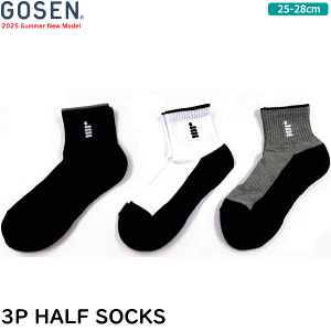 GOSEN S[Z 3g݃\bNX n[t\bNX 3P\bNX C \tgejX oh~g[n[t/YFjp/25-28cm] F25MH3P y1SET܂Ń[OK(ԕiEs)z