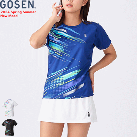 GOSEN ゴーセン ゲームシャツ ユニホーム 半袖シャツ ソフトテニス バドミントン ウェア T2401[レディース：女性用]【1枚までメール便OK】