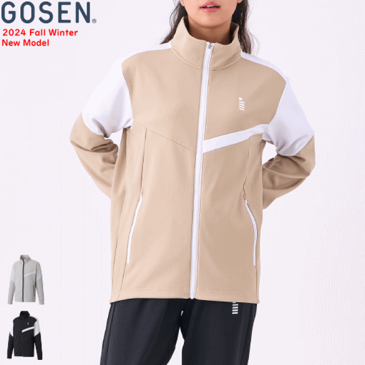 GOSEN 裏起毛ストレッチジャケット ゴーセン GOSEN テニスウェア ユニセックス 裏起毛ストレッチ
