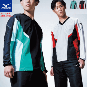 MIZUNO ミズノ ソフトテニス ウェア バドミントン ウェア ウィンドブレーカーシャツ(総裏メッシュ)Vシャカ アウター 移動着 練習着 ユニセックス 男女兼用 62JE1002