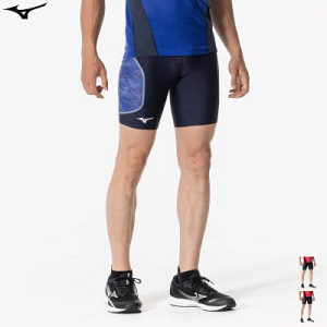 MIZUNO ミズノ MTC レーシングタイツ スパッツ ハーフ 陸上競技 男性用 メンズ U2MBB013【1枚までメール便OK】
