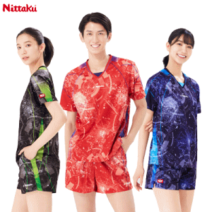 Nittaku ニッタク 卓球 ユニフォーム シャツ ウェア ブライトシティシャツ メンズ レディース 男性用 女性用 キッズ ジュニア 子供用 NW-2209【1枚までメール便OK】