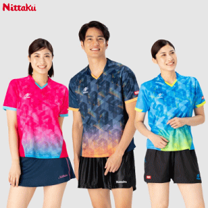 Nittaku ニッタク 卓球 ユニフォーム シャツ ウェア スカイスコープシャツ メンズ レディース ジュニア 男性用 女性用 子供用 NW-2214【1枚までメール便OK】