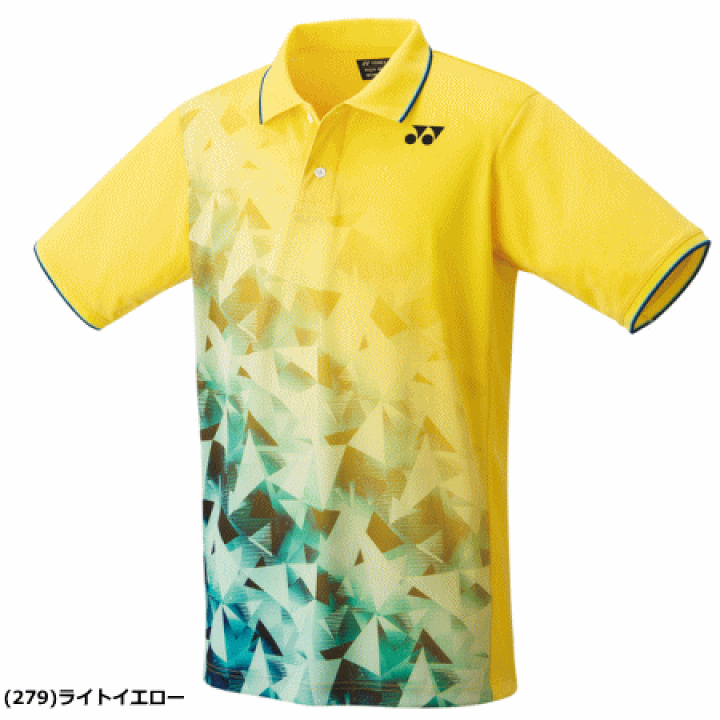 YONEX バドミントン 半袖シャツ ホワイト/イエロー 楽天市場】ヨネックス ジュニア キッズ ゲームシャツ テニス