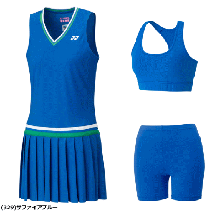 ★全品5%OFFクーポン配布中!10/10 18時〜6時間限定★YONEX ヨネックス ソフトテニス ウェア 75THワンピース(スポーツブラ・インナースパッツ付) ユニホーム ゲームシャツ ベリークール搭載 [75th Anniversary