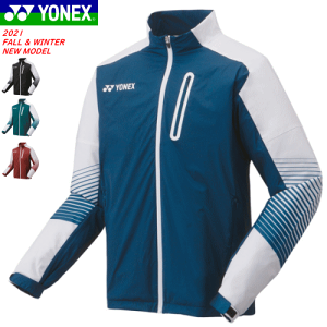 YONEX ヨネックス ソフトテニス ウェア バドミントン ウェア 裏地付ウィンドウォーマーシャツ(フィットスタイル)ウィンドブレーカー アウター 移動着 防寒着 ヒートカプセルダブル搭載 [