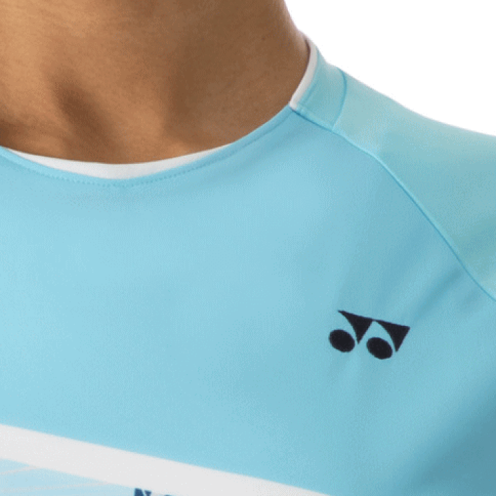 YONEX バドミントンシャツ 半袖 ホワイト/ブルー 楽天市場】【レビュー投稿やLINE追加でクーポンGET】ヨネックス