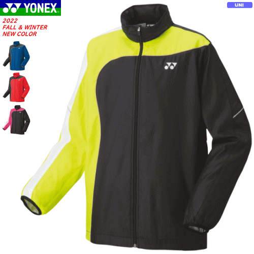 YONEX ヨネックス ソフトテニス ウェア バドミントン ウェア 裏地付ウィンドウォーマーシャツ（フィットスタイル）ウィンドブレーカー アウター 移動着 防寒着 ヒートカプセル搭載 ［70081］[ユニセックス：男女兼用]