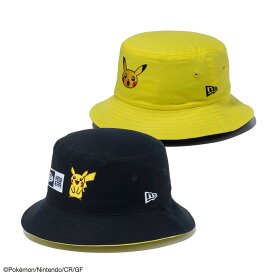 【送料無料】ニューエラ NEW ERA アウトドア カジュアル 帽子 ハット バケット01 リバーシブル Pokemon ポケモン ピカチュウ ブラック イエロー 14124331 メンズ レディース ユニセックス 24SP 春夏