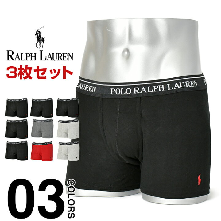 楽天市場 ラルフローレン ボクサーパンツ メンズ 3枚セット Polo Ralph Lauren ポロ 3枚組 3p セット 大きいサイズ 下着 パンツ 3枚組セット 男性 無地 Spotcheck Shop