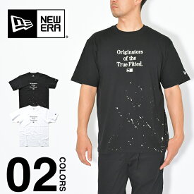 ニューエラ Tシャツ 半袖 メンズ レディース ユニセックス スプラッシュペイント NEW ERA Splash Paint リラックスフィット コットン マルチカラー クルーネック ロゴ 大きいサイズ オーバーサイズ おしゃれ 人気 春夏 ストリート 綿 白 黒 13516745 13516746