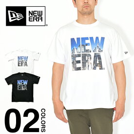 ニューエラ パフォーマンス Tシャツ 半袖 メンズ NEW ERA The City Lights スクエアロゴ レギュラーフィット 大きいサイズ オーバーサイズ クルーネック クールエラ ストリート ブラック ホワイト 人気 ブランド レディース ユニセックス 吸汗 速乾 13516708 13516709