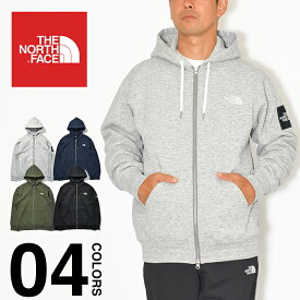 ノースフェイス パーカー メンズ レディース フード ロゴ スクエアロゴ フルジップ THE NORTH FACE Square Logo Full Zip ジップパーカー 裏起毛 ワンポイント 大きいサイズ 厚手 ブランド アウトドア キャンプ スウェット ボックスロゴ ブラック グレー NT62349