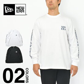 ニューエラ ロンT NEW ERA Tシャツ メンズ レディース 長袖 ロングスリーブ 長袖Tシャツ 大きいサイズ オーバーサイズ ストリート ブランド ゆったり おしゃれ 人気 コットン 綿 白 黒 S/M/L/XL/2XL 13755414 13755417