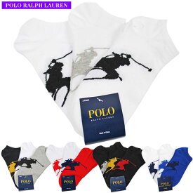 RALPH LAUREN ラルフローレン / 3P PONY LOGO SHORT SOCKS SET 5COLORS ポニーネームロゴソックス3足セット 全5色 靴下 下着 ユニセックス アメリカ製 アクセサリー メンズ レディース