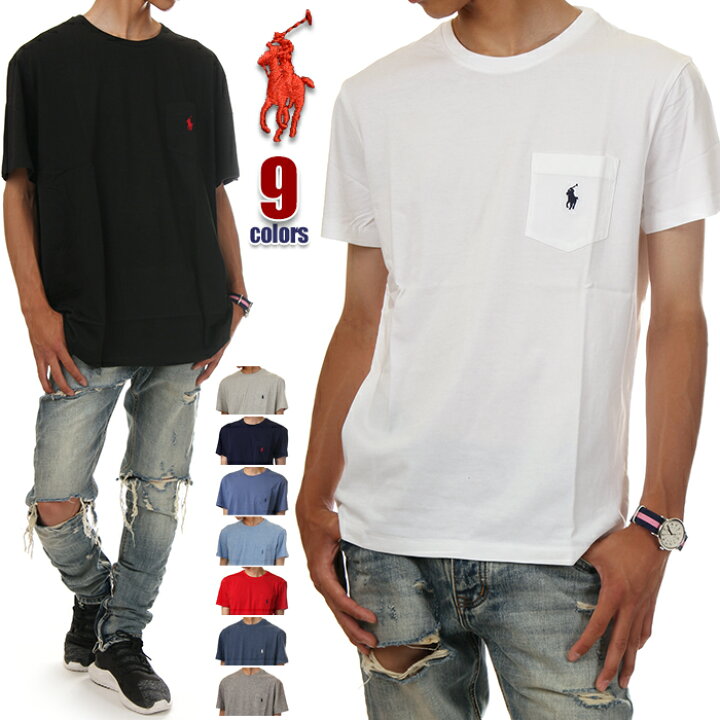 楽天市場 ラルフローレン ポケット Tシャツ メンズ レディース Polo Ralph Lauren 半袖 Tシャツ ラルフ 無地 大きいサイズズ ロゴ Usa ストリート ファッション ヒップホップ 白 黒 赤 紺 グレー Spotcheck Shop