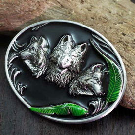 メタルバックル　ウルフ　ベルトをカスタマイズ　バックルのみ