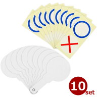 無地 マルバツプレート ラベルセット 10セット ラベルセット 〇×プレート アレンジ自在 アンサープレー…