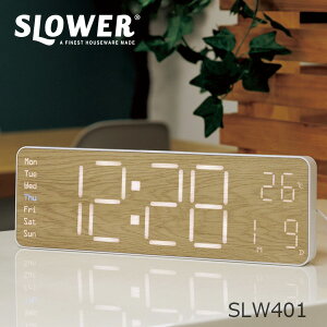 SLOWER LEDNbN R SLW401 WH/WOOD u | ڊo܂ v J_[ x XE[ LED CLOCK Rico