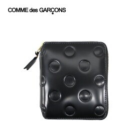 Wallet Comme des Garcons ウォレット コム デ ギャルソン DOT EMBOSSED ドット エンボスド SA2100NE ポルカドット コインケース財布 コンパクト財布 ラウンドファスナー レザー 本革 メンズ レディース ブラックプレゼント ギフト 通勤 通学 送料無料