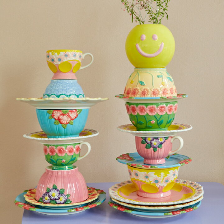 楽天市場】rice ライス Ceramic Cup FlowerEmboss セラミック カップ 