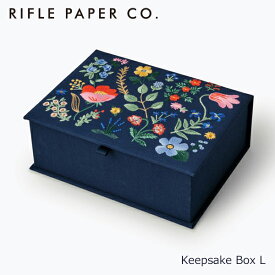 RIFLE PAPER CO. ライフルペーパー Large Embroidered Keepsake Box キープセイクボックス収納 ボックス 小物入れ ファブリックボックス 花柄 刺繍 インテリア Lサイズ デザイナーズ 可愛い USA アメリカ 海外 bel001ギフト プレゼント 誕生日 お祝い