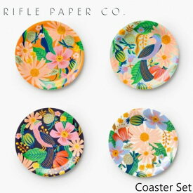 RIFLE PAPER CO. ライフルペーパー Coaster Set コースターセット 4枚組コースター 4枚 北欧 スウェーデン 食器 木製 カフェ ティータイム パーティ おしゃれ 可愛い キッチン キッチン雑貨 ブランド デザイナーズ USA アメリカ 海外ギフト プレゼント 誕生日 お祝い