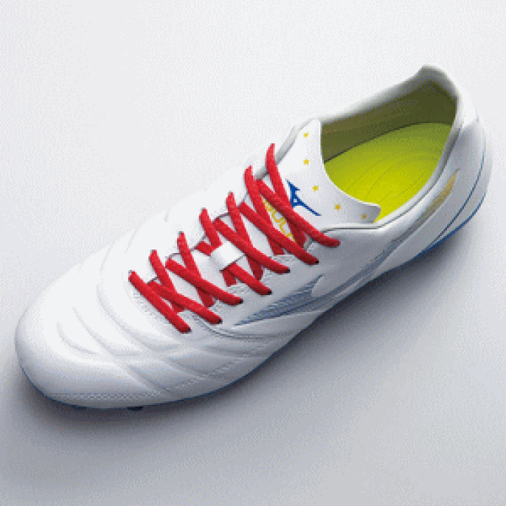 サッカーシューズ ホワイト/レッド ピンク紐 楽天市場】即納 MIZUNO ミズノ ゼログライドシューレース(平型