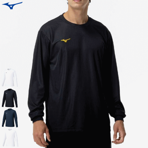 即納 ミズノ MIZUNO バレーボール シャツ 練習着 長袖シャツ Tシャツ ナビドライTシャツ 丸首 ユニセックス 男女兼用 32MAC195【1枚までメール便OK】【2025FW】