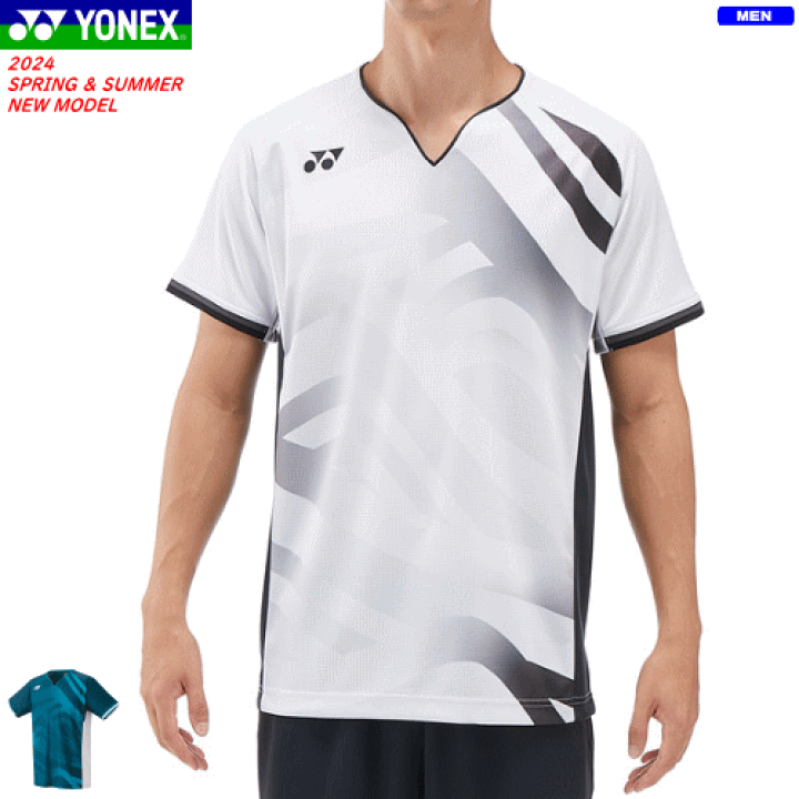 10566 ヨネックス ゲームシャツ ユニL ホワイト ヨネックス(YONEX)ジュニア ゲームシャツ ホワイト(011) / 10566J-011