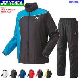 YONEX ヨネックス ウェア 裏地付ウィンドウォーマーシャツ ウォーマーパンツ 上下セット アウター 70081 80069 ユニセックス 男女兼用