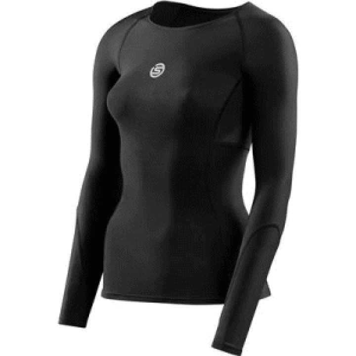 スキンズ 18221310 SERIES-3 ウィメンズ トップスロングスリーブ ブラック トップス ストレッチ スポーツインナー 楽天市場】スキンズ SKINS インナーウェア アンダーシャツ トップス