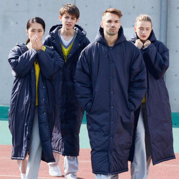 楽天市場】 ロングコート ベンチコート 中綿コート 無地 wundou