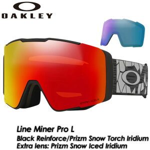yOAKLEYzI[N[ yLine Miner Pro LzC}Ci[ v G Black Reinforce/Prizm Snow Torch IridiumExtra Lens:Prizm Snow Iced Iridium 2025-2026 MODEL OO7143A-14 S[O XL[ Xm[{[h