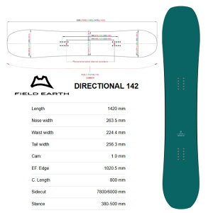 �yFIELD EARTH�z�t�B�[���h �A�[�X �yDIRECTIONAL 142�z�f���N�V���i��142 2025-2026 MODEL �X�m�[�{�[�h