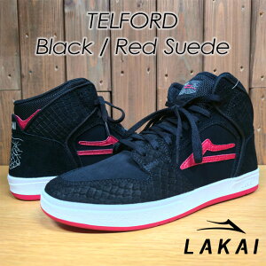 �yLAKAI�z ���J�C �yTELFORD�z�e���t�H�[�hBlack/RedSuede �u���b�N/���b�h�X�G�[�h�X�j�[�J�[ �X�P�[�g�{�[�h SK8 �X�P�V���[ �X�P�{�[