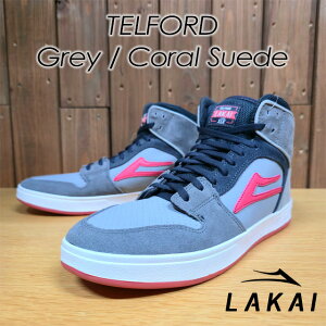�yLAKAI�z ���J�C �yTELFORD�z�e���t�H�[�hGrey/CoralSuede �O���C/�R�[�����X�G�[�h�X�j�[�J�[ �X�P�[�g�{�[�h SK8 �X�P�V���[ �X�P�{�[