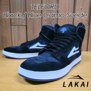 �yLAKAI�z ���J�C �yTELFORD�z�e���t�H�[�hBlack/BlueCamoSuede �u���b�N/�u���[�J���X�G�[�h�X�j�[�J�[ �X�P�[�g�{�[�h SK8 �X�P�V���[ �X�P�{�[