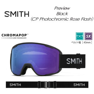 �ySMITH�z�X�~�X �yPreview�z�v���r���[ BlackCP Photochromic Rose Flashgoggles �S�[�O��