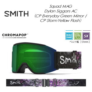 �ySMITH�z�X�~�X �ySQUAD MAG�z�X�J�b�h�}�O Dylan Siggars ACCP Everyday Green Mirror / CP Storm YellowFlashgoggles �S�[�O��