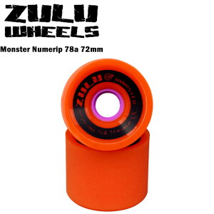�yZulu Wheels�z �Y�[���[�E�B�[�� �yMonster Numerip 78A 72mm�z �����X�^�[�k�����b�v 78A 72mm �X�P�[�g�{�[�h �E�B�[�� �����X�P