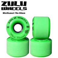 【Zulu Wheels】 ズールーウィール 【Mini Numeri 78A 60mm Green】 ミニヌメリ 78A 60mm グリーン スケ…