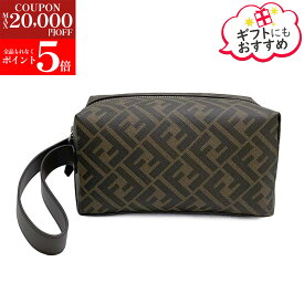 【楽天スーパーSALE☆全品P5倍＆最大2万円スペシャルクーポン15日迄】FENDI フェンディ 7N0150 AFCB F19KW FFキャンバス ポーチ トラベルポーチ 化粧ポーチ クラッチバック
