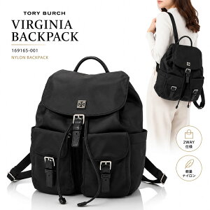 �y�Ė{�ԉ���SALE���S�iP5�{���ő�1���~�X�y�V�����N�[�|��30�����zTORY BURCH �����b�N VIRGINIA BACKPACK 169165 001 ���f�B�[�X �o�b�N�p�b�N �i�C���� �y�� A4�Ή� �ʋ� �ʊw �u���b�N