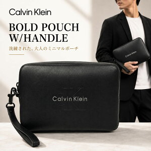 �y10/24�`10/27���������}���\�� �ő�1���~OFF�N�[�|��+P3�{�zCalvin Klein �J���o���N���C�� �N���b�`�o�b�O �����Y BOLD POUCH W/HANDLE �n���h�|�[�` ���X�g���b�g �u���b�N LV04D1257G 2026AW